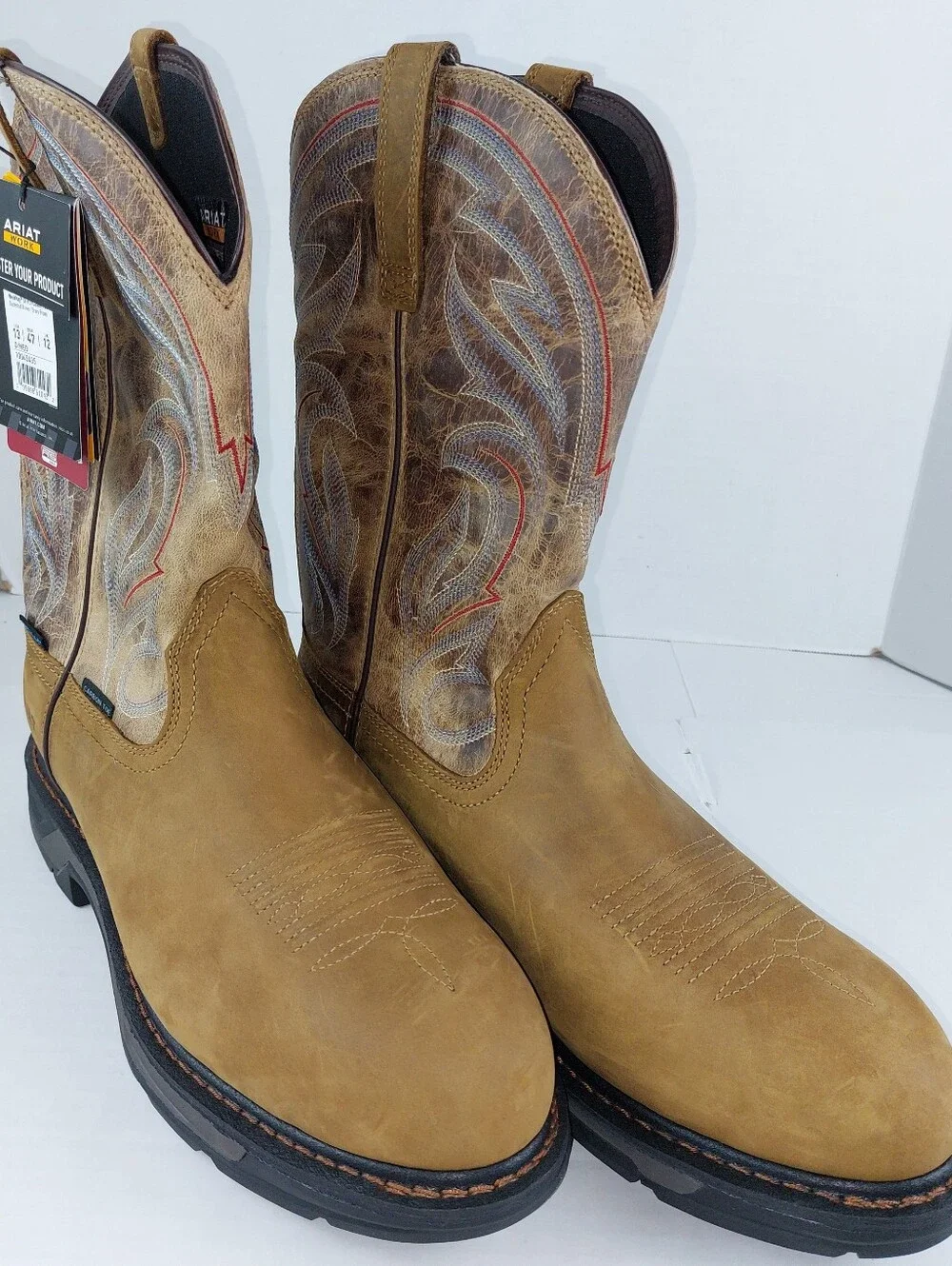 Ariat Workhog XT H20 Carbon Toe Boots Mens 13D Distressed Brown Waterproof NWT